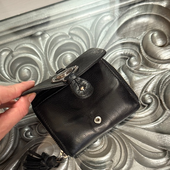 Vintage Juicy Couture Black 100% Cowhide Leather Women's Wallet - Picture 6 of 12